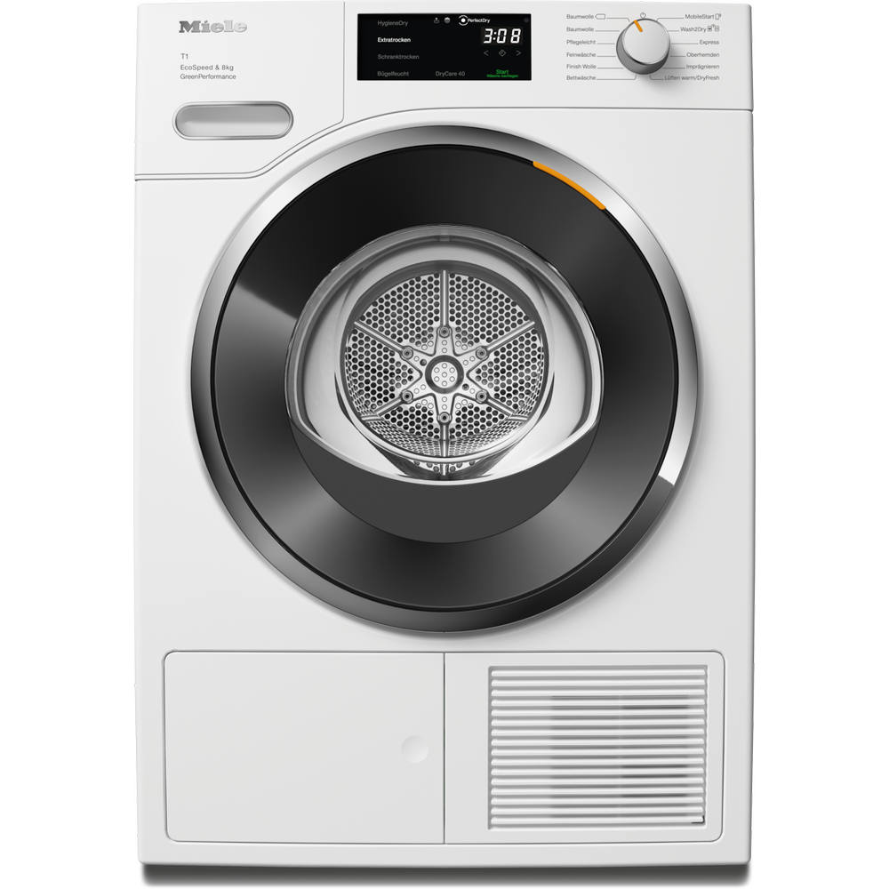 MIELE TWF760WP EcoSpeed&8kg T1 Wärmepumpentrockner: Lotosweiß 