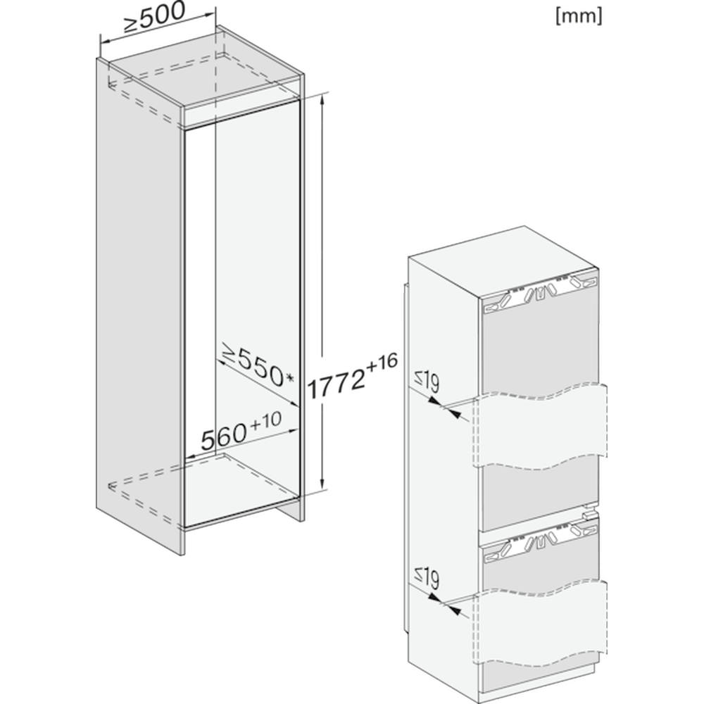 MIELE KFN 7734 F Einbau-Kühl-Gefrierkombination