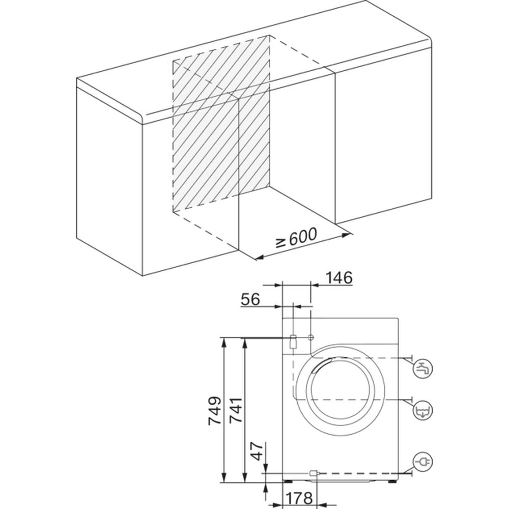 MIELE WCA032 WCS Active W1 Waschmaschine Frontlader: Lotosweiß 